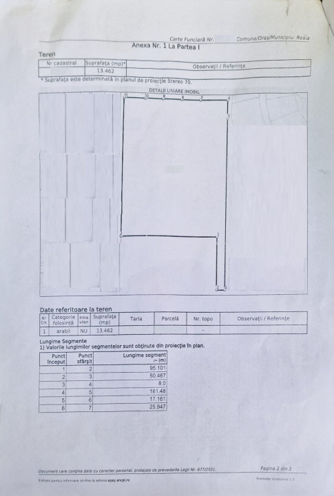 Teren extravilan, pretabil  construcție case/sediu logistic.