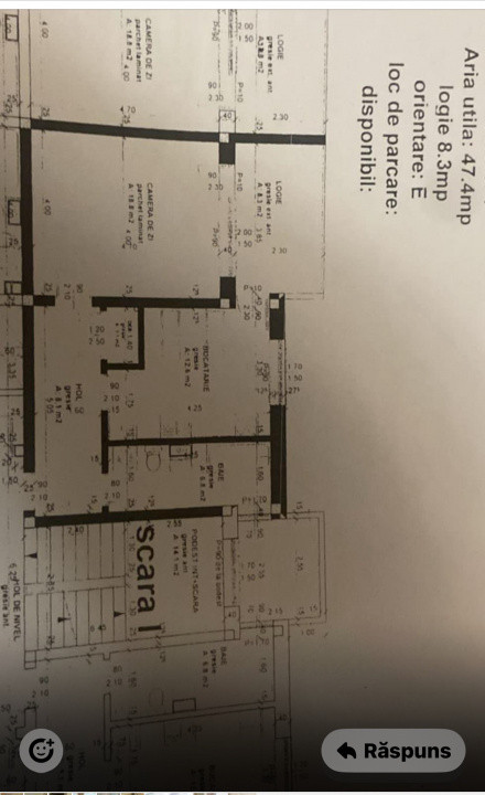 Apartament cu 2 camere, mobilat, dotat și utilat