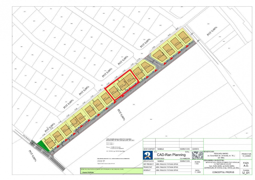 Teren intarvilan constructie casa, pretabil investție !!!
